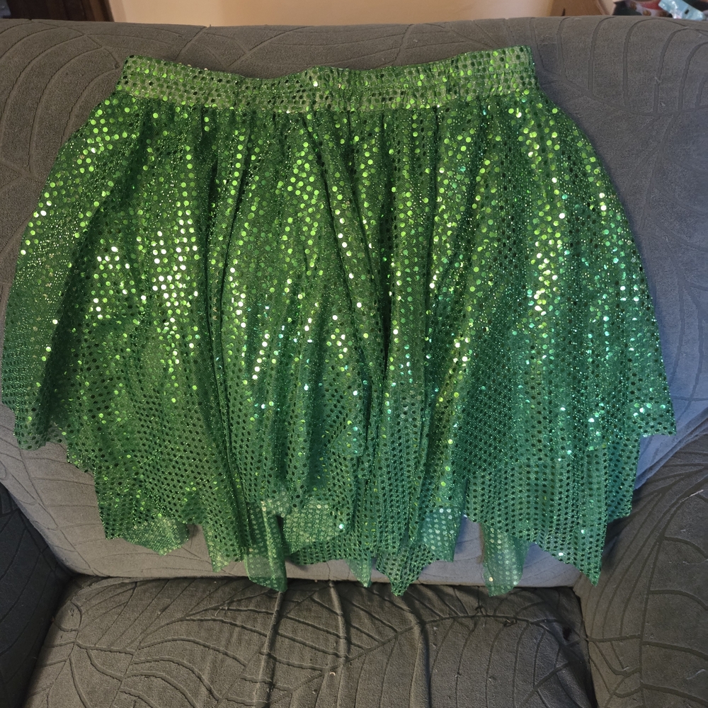 Green Sequin Skirt